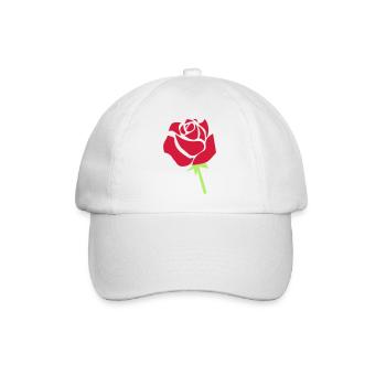 Rose - Baseballkappe - Weiß/Weiß - Vorne