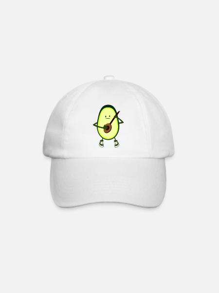 Acocado mit Gitarre - Baseballkappe - Weiß/Weiß