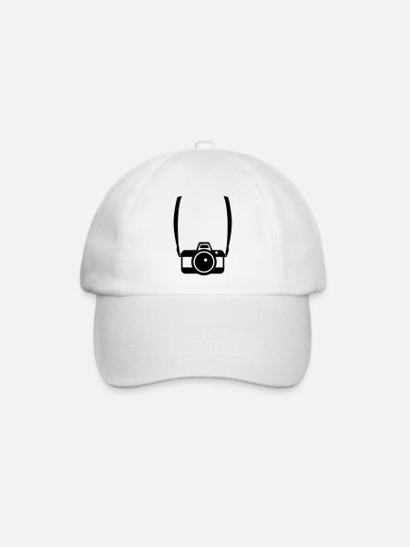 Kamera - Baseballkappe - Weiß/Weiß