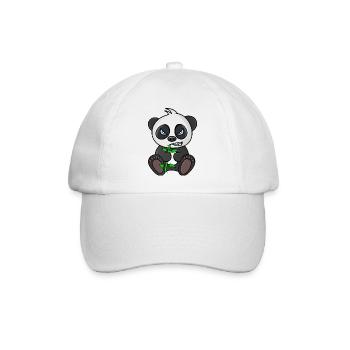 grumpy panda, panda bear, mad panda, for babies - Baseballkappe - Weiß/Weiß - Vorne