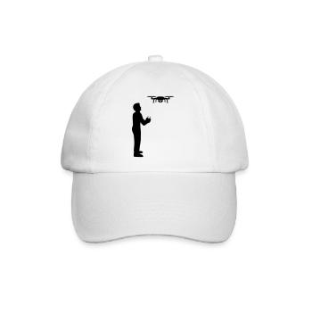 Drohne - Baseballkappe - Weiß/Weiß - Vorne