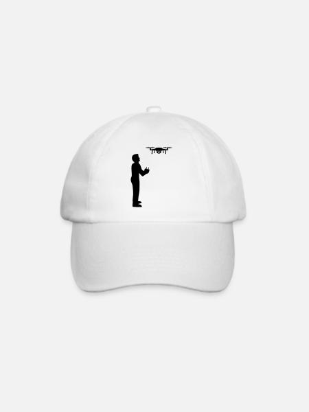 Drohne - Baseballkappe - Weiß/Weiß