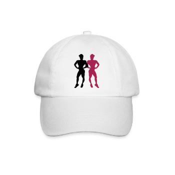 muscle woman fitness - Baseballkappe - Weiß/Weiß - Vorne