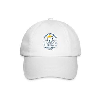 Eisbear Arktis Klimawandel Nordpol Eisschmelze - Baseballkappe - Weiß/Weiß - Vorne