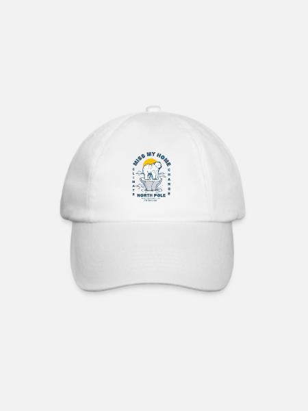 Eisbear Arktis Klimawandel Nordpol Eisschmelze - Baseballkappe - Weiß/Weiß