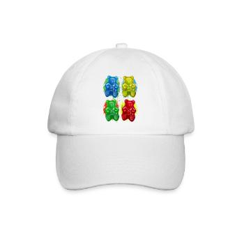 Gummibärchen - Fruchtig - Süssigkeit - Süss - Baseballkappe - Weiß/Weiß - Vorne