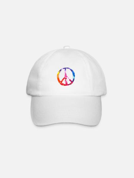 PEACE - Baseballkappe - Weiß/Weiß
