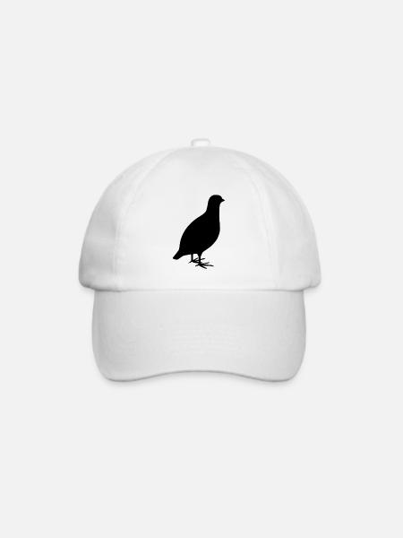 Rebhuhn - Baseballkappe - Weiß/Weiß