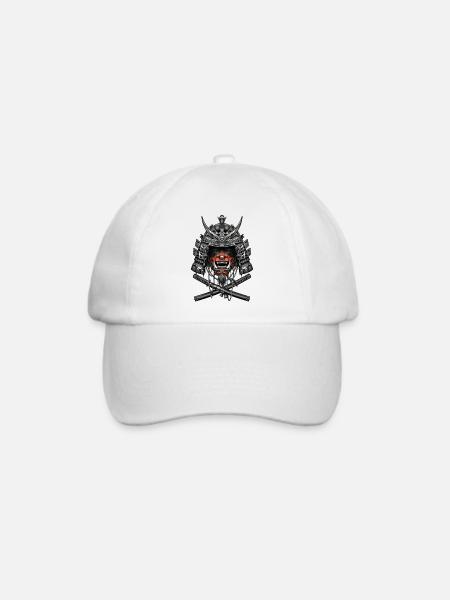 Samurai, Kämpfer - Baseballkappe - Weiß/Weiß