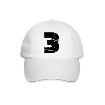 3 - Baseballkappe - Weiß/Weiß - Vorne