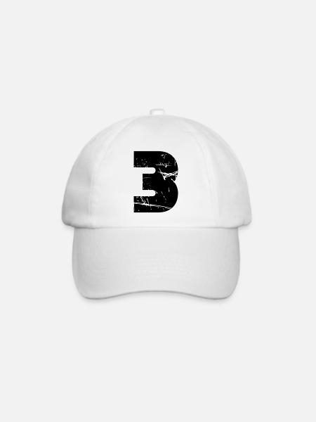 3 - Baseballkappe - Weiß/Weiß