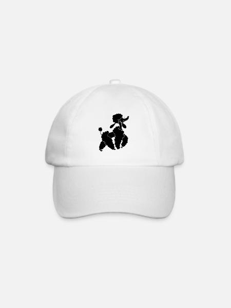 Pudel - Baseballkappe - Weiß/Weiß