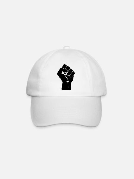 The raised fist - Baseballkappe - Weiß/Weiß