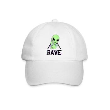 Rave Alien - Baseballkappe - Weiß/Weiß - Vorne