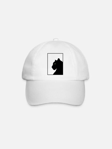 Panther black frame - Baseballkappe - Weiß/Weiß