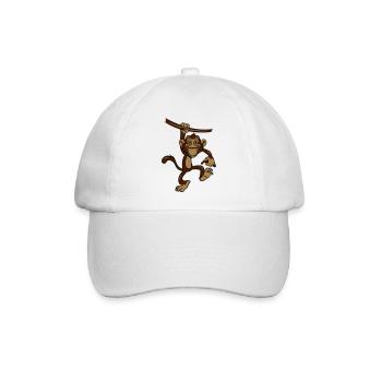affe Liane banane - Baseballkappe - Weiß/Weiß - Vorne
