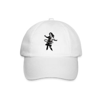Banksy HulaHoop Mädchen Nottingham Ilkeston Straße - Baseballkappe - Weiß/Weiß - Vorne