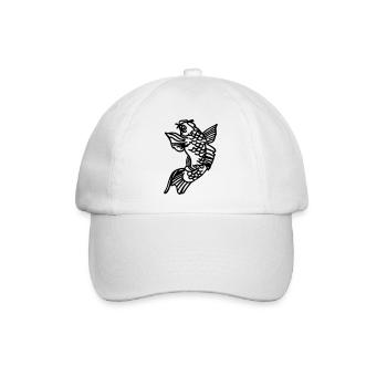 Koi Karpfen - Baseballkappe - Weiß/Weiß - Vorne