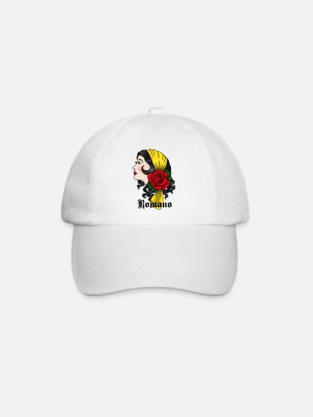 LennyLindellGipsyRomano copyrightRomanoblack - Baseballkappe - Weiß/Weiß