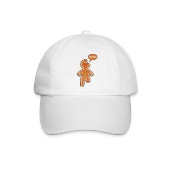 Lebkuchenmann Mimimi Mi Mi Mi Lustige Sprüche - Baseballkappe - Weiß/Weiß - Vorne