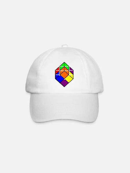 MagicCube - Baseballkappe - Weiß/Weiß