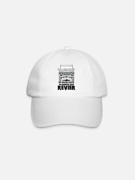 Defender lustig funny Geschenk - Baseballkappe - Weiß/Weiß