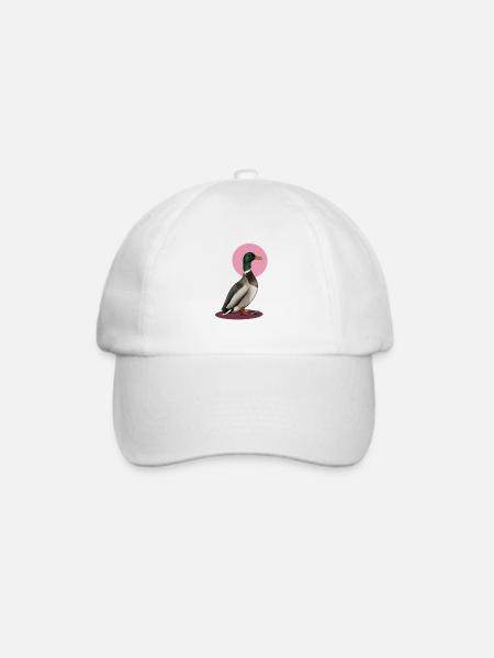 Gefährliche Ente - Baseballkappe - Weiß/Weiß