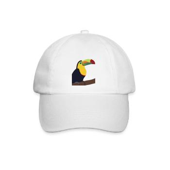 Timmy, der Toucan - Baseballkappe - Weiß/Weiß - Vorne