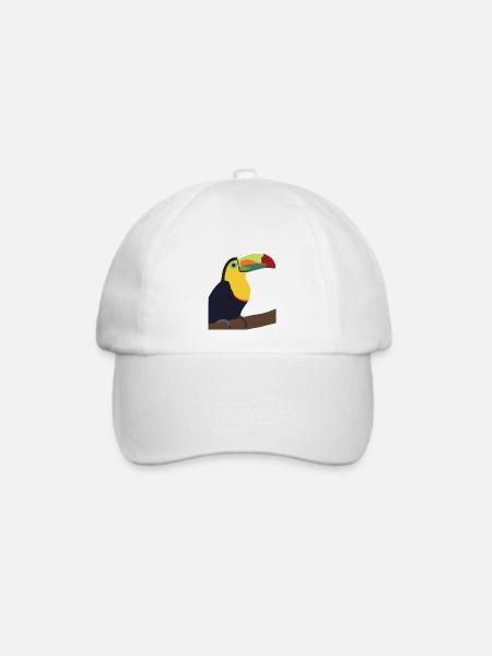 Timmy, der Toucan - Baseballkappe - Weiß/Weiß