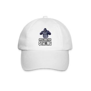 Apes Together Strong Hold Gorilla Meme T Shirt - Baseballkappe - Weiß/Weiß - Vorne