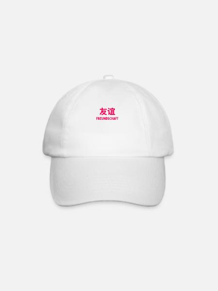 Freundschaft weisheit asien china schriftzug - Baseballkappe - Weiß/Weiß
