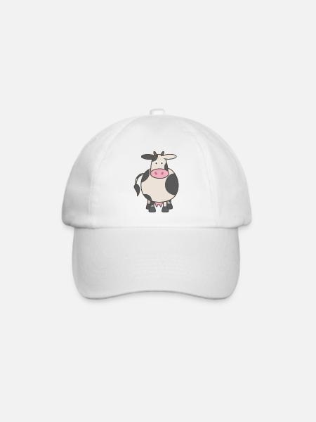 Kuh - Baseballkappe - Weiß/Weiß