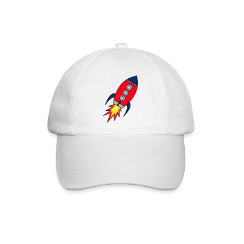 Rakete Startup | Raktenstart | Kinderrakete Schule - Baseballkappe - Weiß/Weiß - Vorne