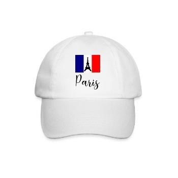 PARIS. HAUPTSTADT. STADT. FRANKREICH. PARISER. PARIS - Baseballkappe - Weiß/Weiß - Vorne