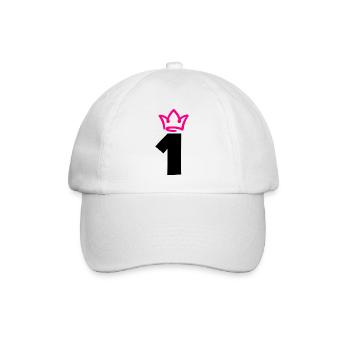 NUMMER EINS 1 Krone - Baseballkappe - Weiß/Weiß - Vorne