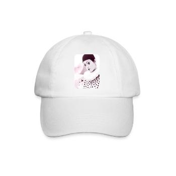 Trauriger Clown - Baseballkappe - Weiß/Weiß - Vorne