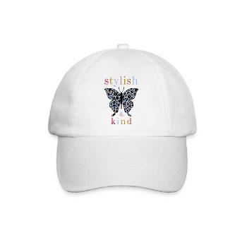 Butterfly - stylish and kind - Baseballkappe - Weiß/Weiß - Vorne