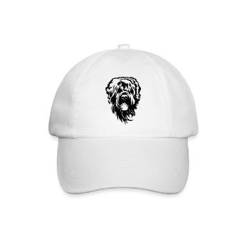 Russischer Terrier Kopf - Baseballkappe - Weiß/Weiß - Vorne