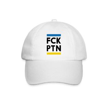 FCK PTN Kein Krieg Ukraine Russland gegen Krieg - Baseballkappe - Weiß/Weiß - Vorne