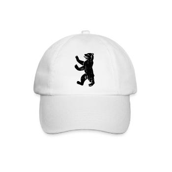 Berliner Bär Berlin Vintage Wappen - Baseballkappe - Weiß/Weiß - Vorne