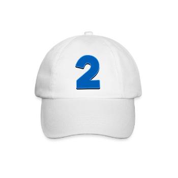 2 - Baseballkappe - Weiß/Weiß - Vorne