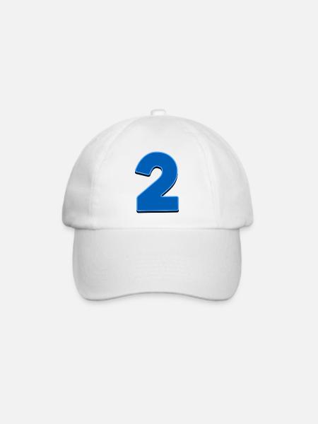 2 - Baseballkappe - Weiß/Weiß