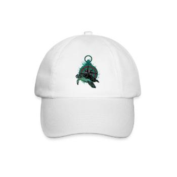 Turtle Compass - Baseballkappe - Weiß/Weiß - Vorne