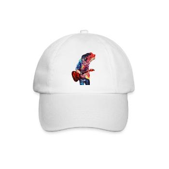 Dämonischer Gitarrist - Baseballkappe - Weiß/Weiß - Vorne