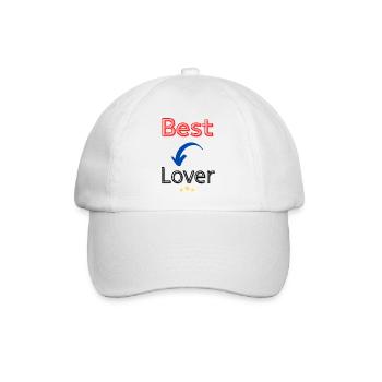 Bester Liebhaber / Bester Liebhaber - Baseballkappe - Weiß/Weiß - Vorne