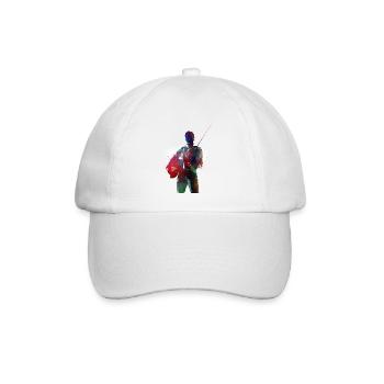 Fechten Sport Kunst #fencing #sport - Baseballkappe - Weiß/Weiß - Vorne