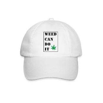 Cannabis-Crew 03 - Baseballkappe - Weiß/Weiß - Vorne