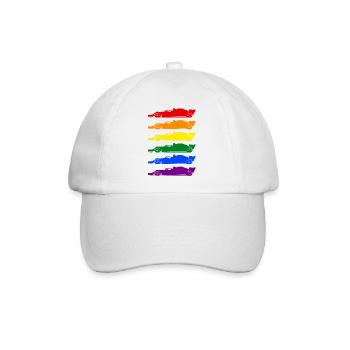 Racing Car LGBT lgbtqia pride - Baseballkappe - Weiß/Weiß - Vorne