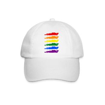 Racing Car LGBT lgbtqia pride - Baseballkappe - Weiß/Weiß - Vorne