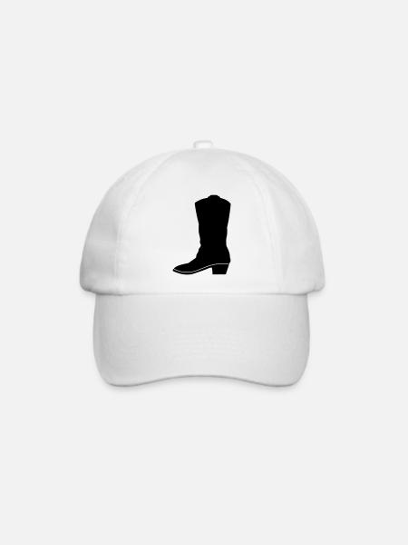 Cowboy-Westernstiefel - Baseballkappe - Weiß/Weiß